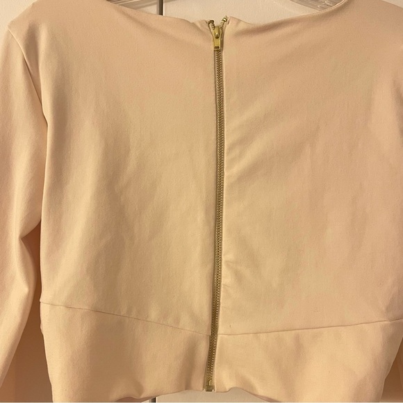 BEBE 3/4 Sleeve Wrap Crop Top - Picture 10 of 11